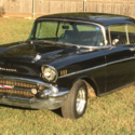 1957 Black Chevrolet Bel Air/150/210 thumbnail