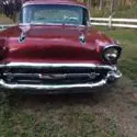 1957 Burgundy Chevrolet Bel Air/150/210 thumbnail