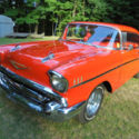 1957 Red Chevrolet Bel Air/150/210 thumbnail