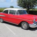 1957 Red Chevrolet Bel Air/150/210 thumbnail