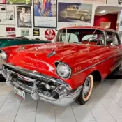 1957 Red Chevrolet Bel Air/150/210 thumbnail