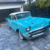 1957 Blue Chevrolet Bel Air thumbnail