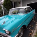 1957 turquoise-blue & white Chevrolet Bel Air/150/210 thumbnail