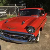 1957 Red Chevrolet Bel Air thumbnail