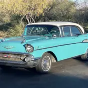 1957 Teal Chevrolet Bel Air thumbnail