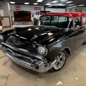 1957 Black and Red Chevrolet 150 Handyman Wagon thumbnail