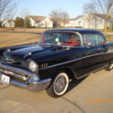 1957 Black Chevrolet Bel Air/150/210 thumbnail