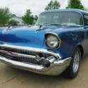 1957 Blue Chevrolet Bel Air/150/210 thumbnail