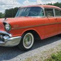 1957 Red Chevrolet Bel Air/150/210 thumbnail