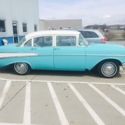 1957 blue & white Chevrolet Bel Air/150/210 thumbnail