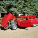 1957 red Chevrolet Bel Air/150/210 thumbnail