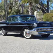 1957 Black Chevrolet Bel Air/150/210 thumbnail