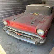 1957 Red Chevrolet Bel Air/150/210 thumbnail