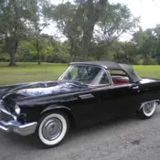 1957 Raven Black Ford Thunderbird thumbnail