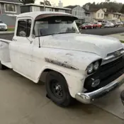 1959 White Chevrolet Pickup thumbnail