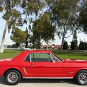 1965 Red Ford Mustang thumbnail