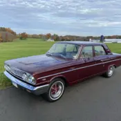 1964 vintage burgundy Ford Fairlane thumbnail