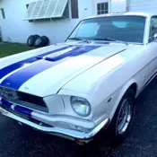 1965 White Ford Mustang thumbnail