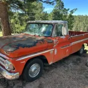 1966 Orange Chevrolet 1/2 Ton Pickup thumbnail