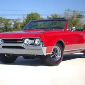 1967 Spanish Red with Black Top Oldsmobile 442 thumbnail