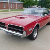 1968 CARDINAL RED Mercury Cougar thumbnail