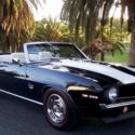 1969 Black w/ White Striping & White Convertible Top Chevrolet Camaro thumbnail