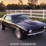 1969 Black Chevrolet Camaro thumbnail