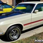 1969 White Ford Mustang thumbnail