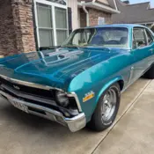 1970 Teal Chevrolet Nova thumbnail