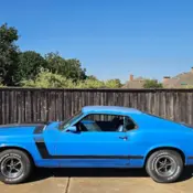 1970 Blue Ford Mustang thumbnail