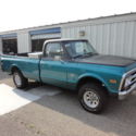 1971 Teal & satin Black Chevrolet C-10 4X4 thumbnail