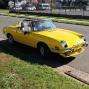 1972 Yellow Fiat 124 Spider thumbnail