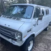 1977 White Dodge Van thumbnail