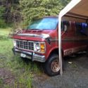 1979 Burgundy Dodge Ram Van thumbnail
