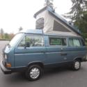 1987 Blue Volkswagen Bus/Vanagon Westfalia Camper thumbnail