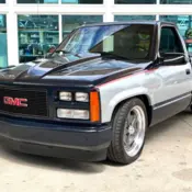 1988 Silver and Blue GMC Sierra 1500 thumbnail