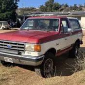 1990 Red Ford Bronco thumbnail