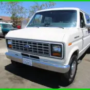 1990 White Ford E-Series Van thumbnail