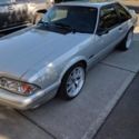 1990 Silver Ford Mustang thumbnail