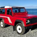 1990 Red Land Rover Defender thumbnail