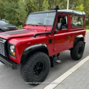 1990 Red Land Rover Defender thumbnail