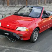 1991 Red Geo Metro thumbnail