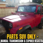 1991 Red Jeep Wrangler thumbnail