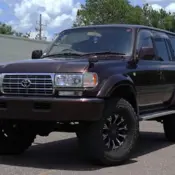 1992 Maroon Toyota Land Cruiser thumbnail