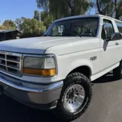 1993 White Ford Bronco thumbnail