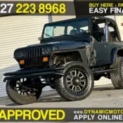 1993 Black Jeep Wrangler thumbnail