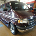 1994 Maroon Dodge Ram Van thumbnail