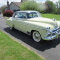 1950 Yellow with green top Chevrolet 2 door hard top  thumbnail