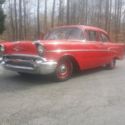 1957 Red Chevrolet Bel Air/150/210 thumbnail