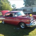 1957 candy apple red Chevrolet Bel Air/150/210 thumbnail